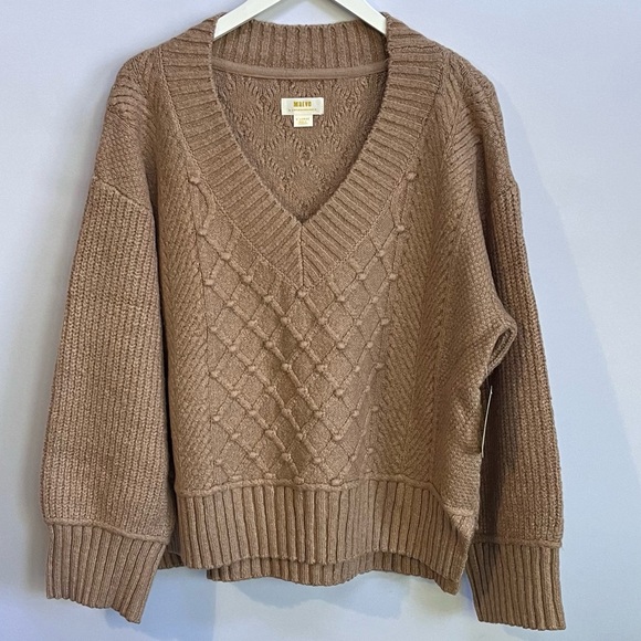 NWT Anthropologie The Tillie V-Neck Pullover Sweater by Maeve XL - Picture 9 of 14